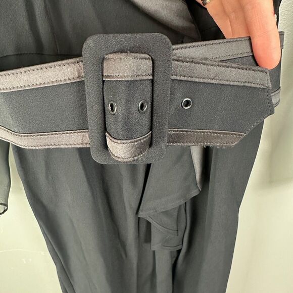 Vintage Betsy & Adam Chiffon Little Black Dress Womens 5-6 - Picture 5 of 7